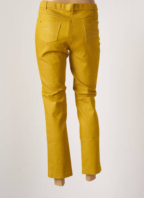 Pantalon slim galben CHRISTINE LAURE femeie