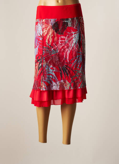 Fustă midi roșu GUY DUBOUIS femeie