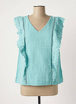 Top albastru C'EST BEAU LA VIE femeie