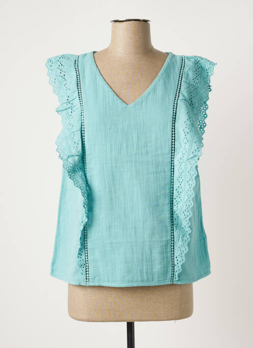 Top albastru C'EST BEAU LA VIE femeie