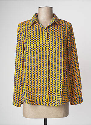 Cămașă țesătură poplin mâneci lungi galben Z-ONE femme