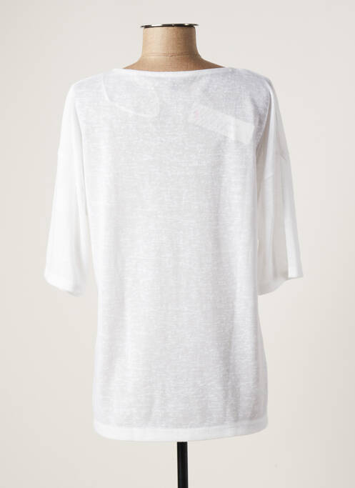 Top alb MARBLE femeie