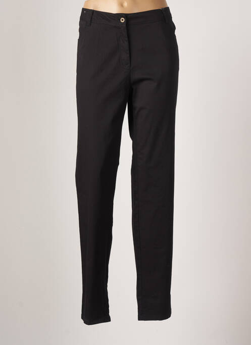 Pantalon slim țesătură poplin mărime normală negru AGATHE & LOUISE femme