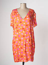 Rochie scurtă mâneci scurte mâneci scurte portocaliu MANILA GRACE femeie