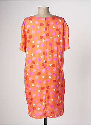Rochie scurtă mâneci scurte mâneci scurte portocalie MANILA GRACE femeie