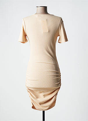 Rochie scurtă mâneci scurte mâneci scurte bej VERA & LUCY femeie