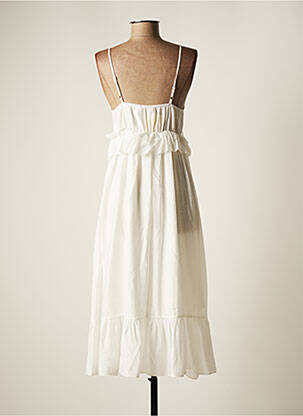 Rochie midi țesătură crep bretele subțiri alb SEE U SOON femeie