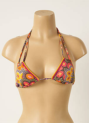 Sutien de costum de baie închidere cu legături de legat top sutien modelat portocaliu ANTIGEL femme