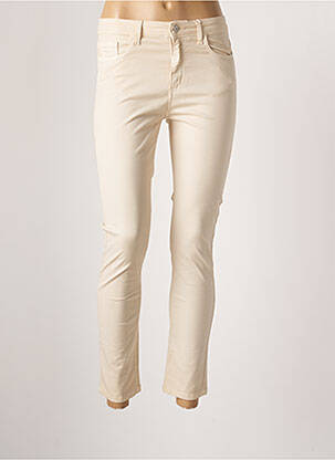 Pantalon slim bej FRED SABATIER femeie