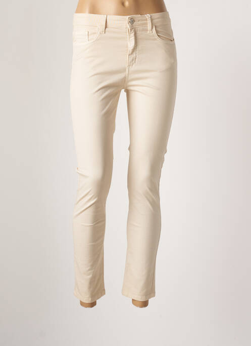 Pantalon slim bej FRED SABATIER femeie
