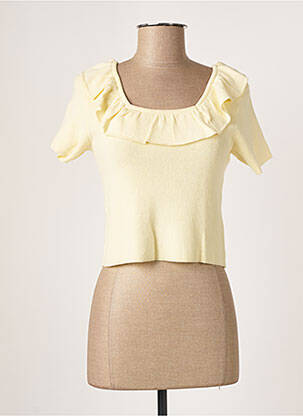 Pulover croială cambrată mâneci scurte galben TIFFOSI femme