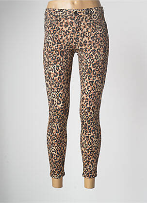 Pantalon 7/8 elasticitate talie joasă maro R.DISPLAY femeie