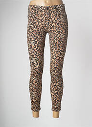 Pantalon 7/8 elasticitate talie joasă maro R.DISPLAY femeie