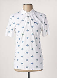 Polo broderie cu motive brodate mâneci scurte alb LEE COOPER bărbat