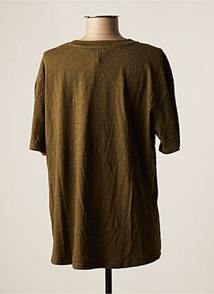 Tricou croială dreaptă mâneci scurte verde FIVE femeie