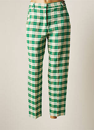 Pantalon chino țesătură poplin mărime normală verde OTTOD'AME femeie