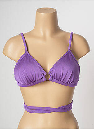 Sutien de costum de baie elasticitate top triunghiuri violet LOVE STORIES femeie