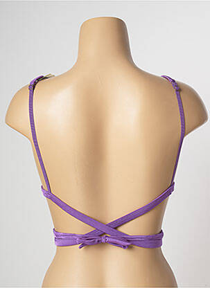 Sutien de costum de baie elasticitate top triunghiuri violet LOVE STORIES femeie