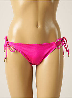 Chiloți de baie efect material satinat bikini roz LOVE STORIES femeie