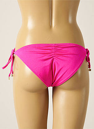 Chiloți de baie efect material satinat bikini roz LOVE STORIES femeie