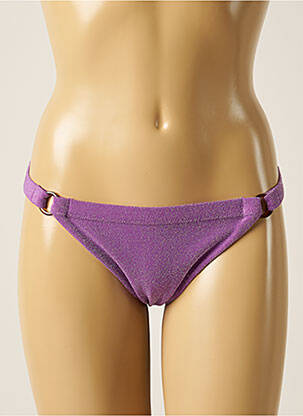 Chiloți de baie efect material satinat bikini violet LOVE STORIES femeie