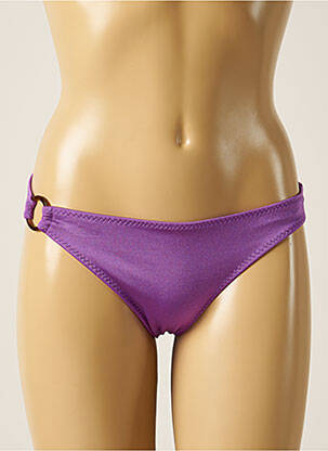 Chiloți de baie efect material satinat bikini violet LOVE STORIES femeie