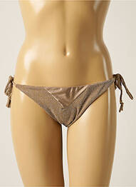 Chiloți de baie efect material satinat bikini bej SEASS femme