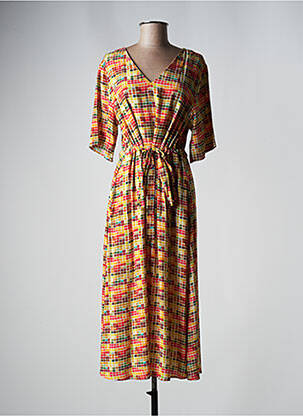 Rochie midi mâneci scurte mâneci scurte roșu VAN-DOS femeie