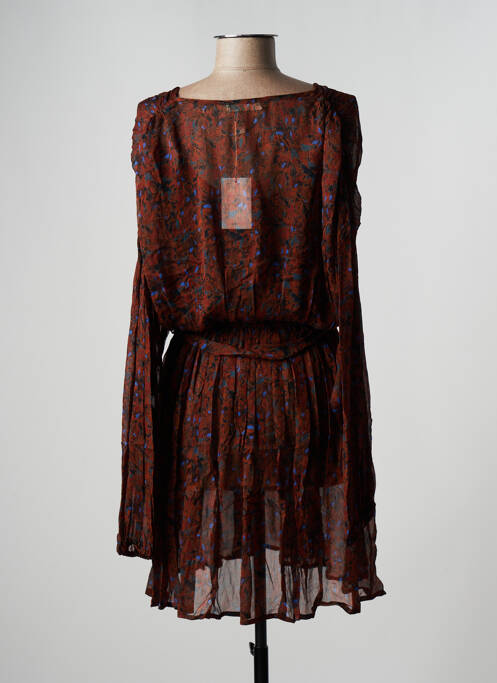 Rochie midi maro LOUIZON femeie