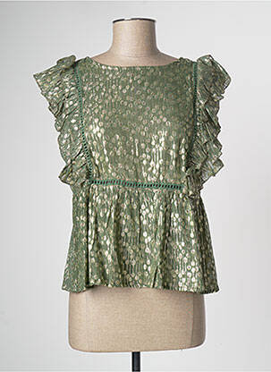 Top verde LARA-ETHNICS femeie