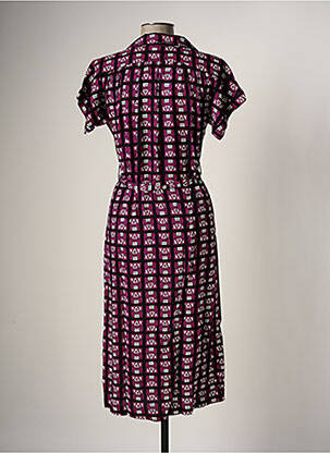 Rochie midi mâneci scurte mâneci scurte negru LA FEE MARABOUTEE femeie