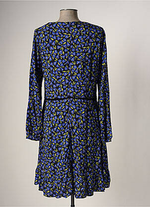 Rochie midi imprimeu fantezie mâneci lungi albastru LA FEE MARABOUTEE femeie