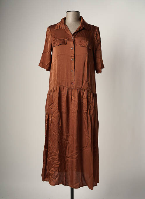 Rochie lungă maro LA FEE MARABOUTEE femeie