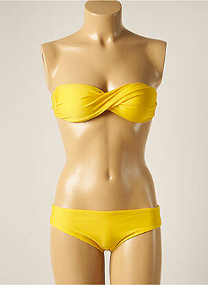 Costum de baie din două piese elasticitate top sutien modelat galben RIO DE SOL femeie