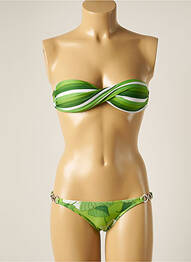 Costum de baie din două piese elasticitate top sutien modelat verde RIO DE SOL femme