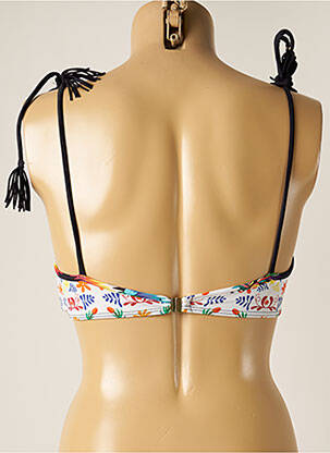 Sutien de costum de baie elasticitate top triunghiuri alb DESPI femeie