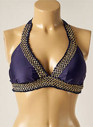 Sutien de costum de baie elasticitate top triunghiuri albastru DESPI femeie