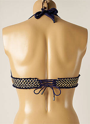 Sutien de costum de baie elasticitate top triunghiuri albastru DESPI femeie