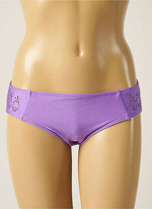 Chiloți de baie efect material satinat chiloți violet SEAFOLLY femeie