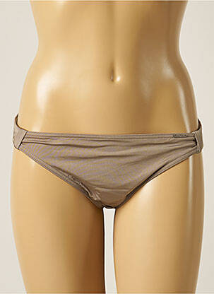 Chiloți de baie efect material satinat bikini bej BANANA MOON femeie