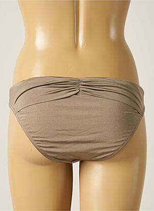 Chiloți de baie efect material satinat bikini bej BANANA MOON femeie