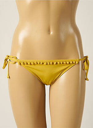 Chiloți de baie efect material satinat bikini galben BILLABONG femeie