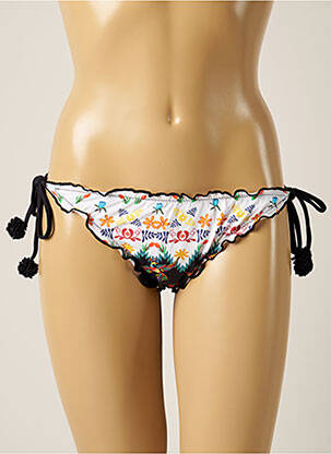 Chiloți de baie imprimeu floral bikini alb DESPI femeie