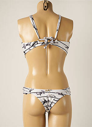 Costum de baie dintr-o singură piesă efect material satinat top sutien modelat alb LUA MORENA femeie