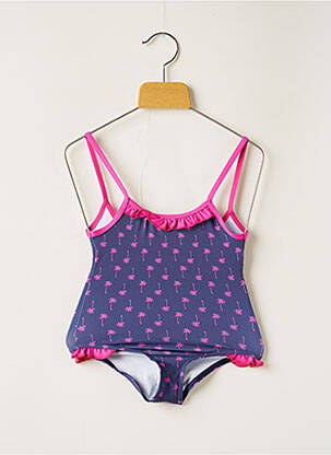 Costum de baie dintr-o singură piesă albastru LES ULTRAVIOLETTES fată