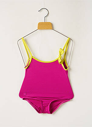 Costum de baie dintr-o singură piesă top triunghiuri roz LES ULTRAVIOLETTES fată