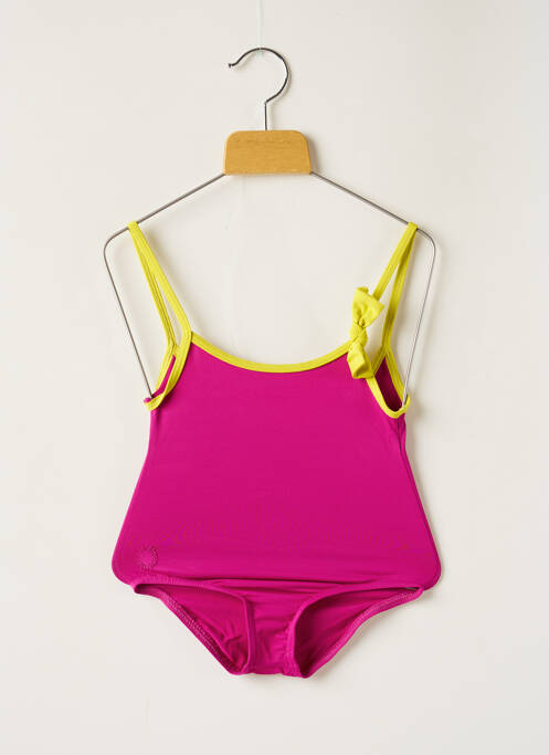 Costum de baie dintr-o singură piesă roz LES ULTRAVIOLETTES fată