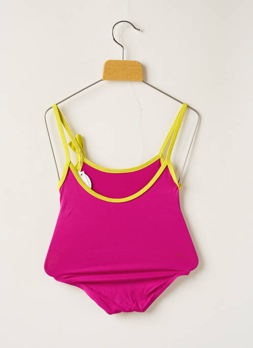 Costum de baie dintr-o singură piesă roz LES ULTRAVIOLETTES fată