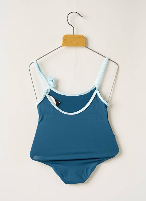 Costum de baie dintr-o singură piesă albastru LES ULTRAVIOLETTES fată