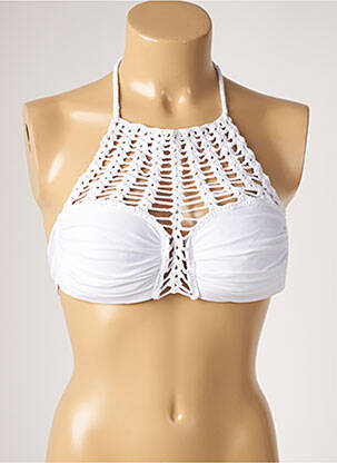 Sutien de costum de baie închidere cu legături de legat top sutien modelat alb DESPI femeie